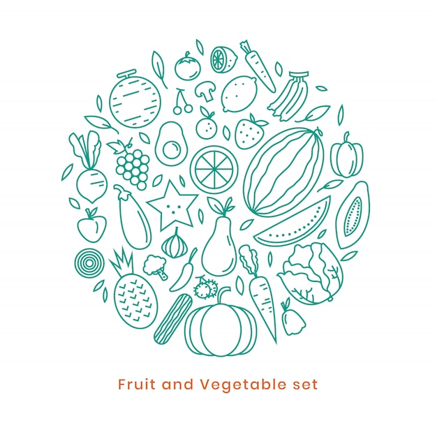 Vector diseño de icono de fruta en vector