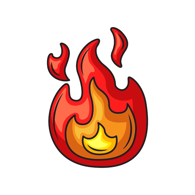 Diseño del icono de fuego Vector de fuego