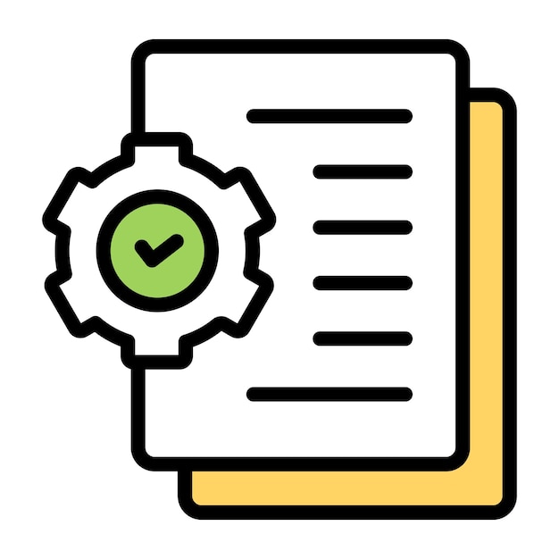 Un diseño de icono de gestión de archivos
