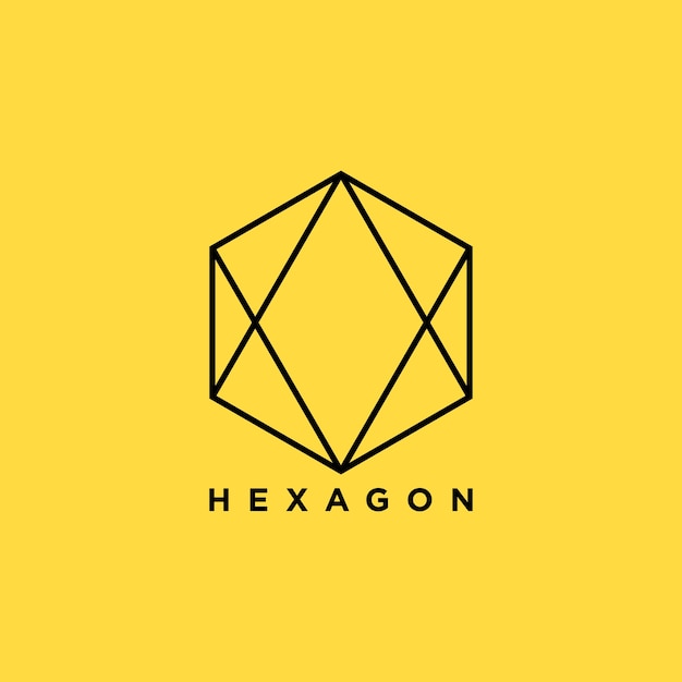 Diseño de icono de hexágono