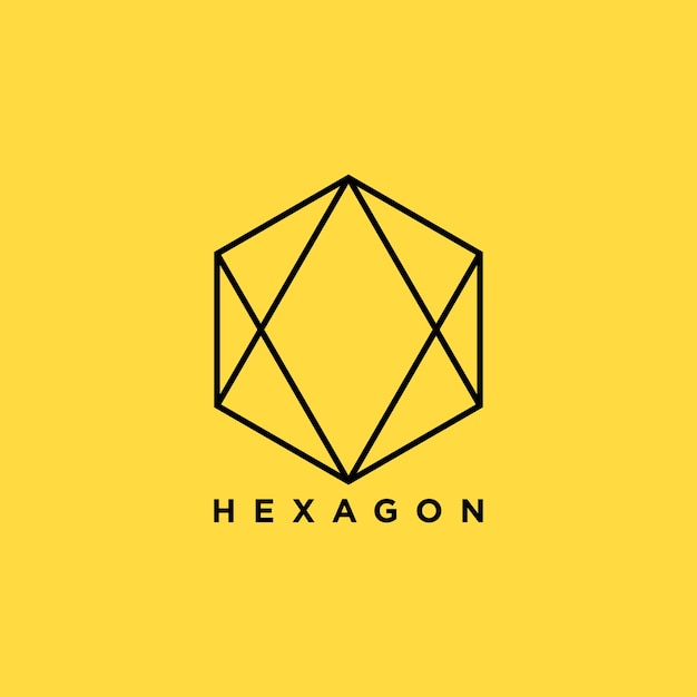 Diseño de icono de hexágono