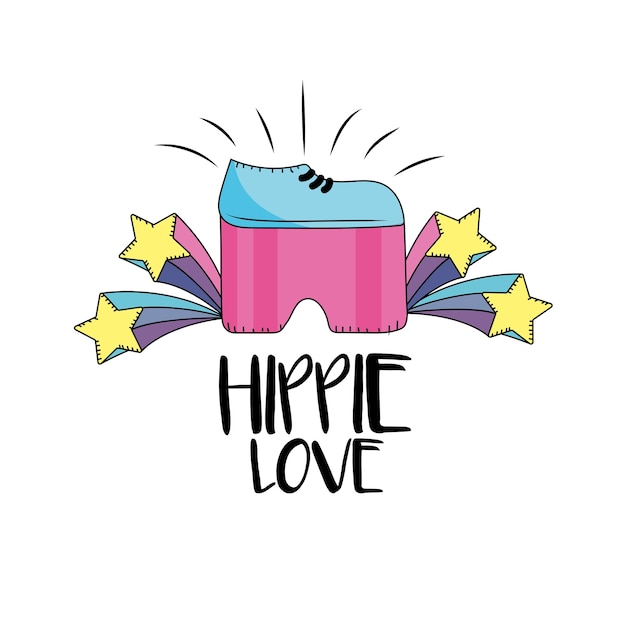 Diseño de icono hippie