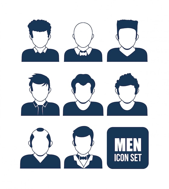 Vector diseño de icono de hombres