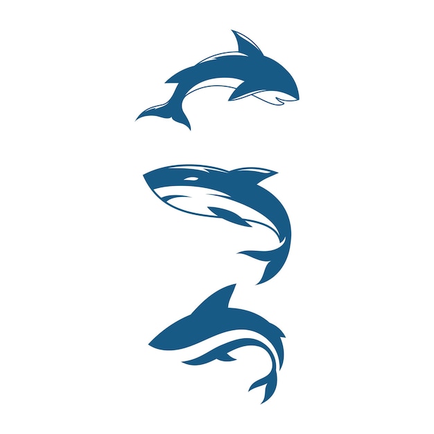 Diseño de icono de ilustración de tiburón