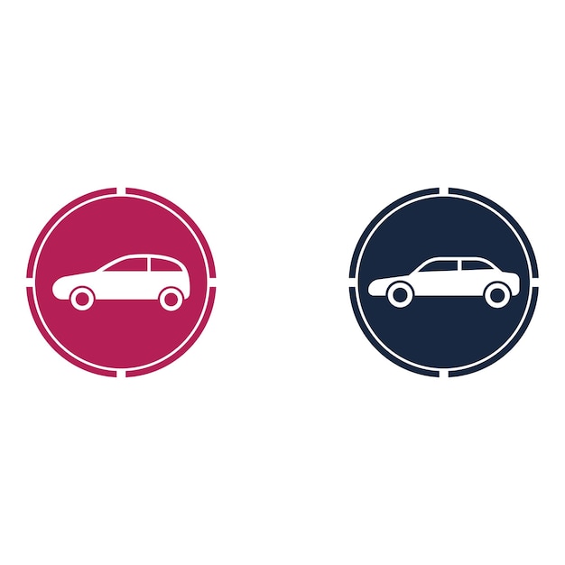 Diseño de icono de ilustración de vector de coche