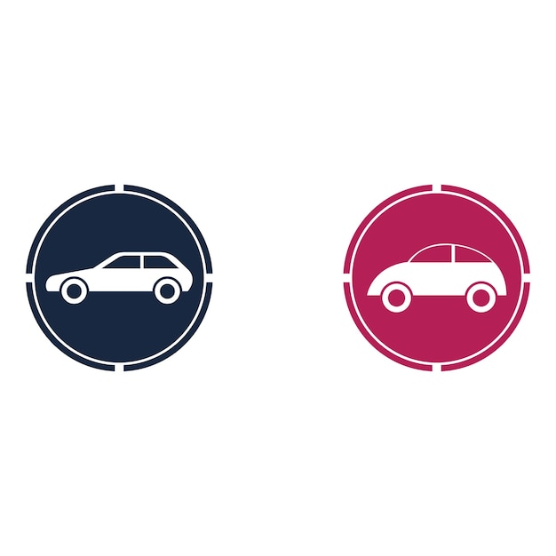 Diseño de icono de ilustración de vector de coche