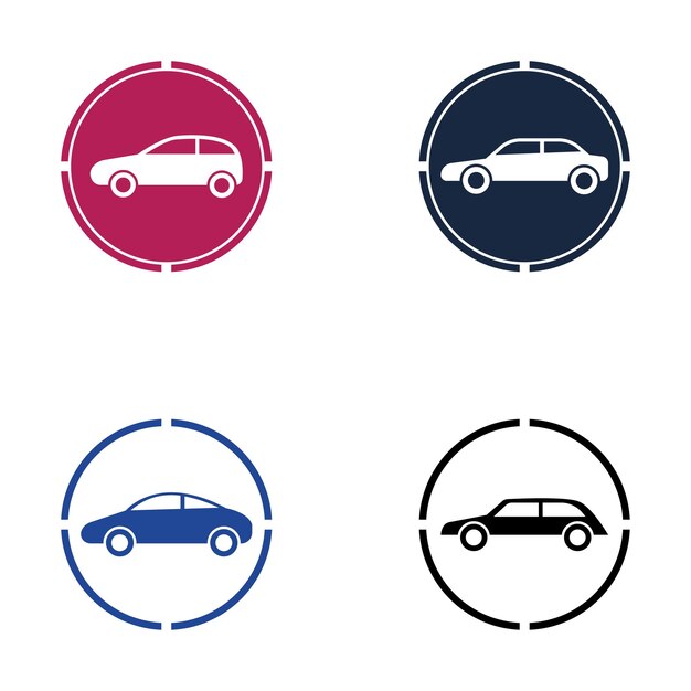 Diseño de icono de ilustración de vector de coche