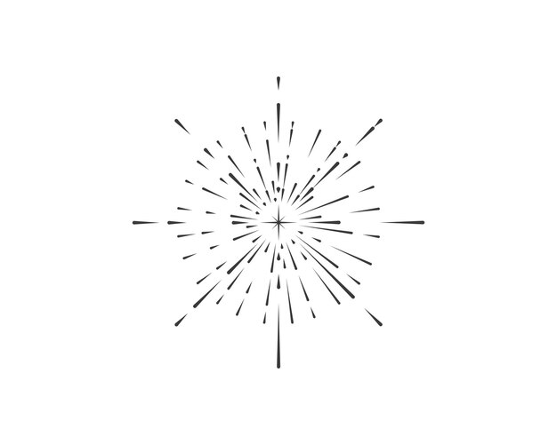 Diseño de icono de ilustración de vector de fuegos artificiales