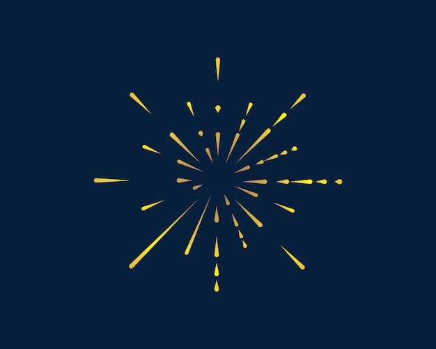 Diseño de icono de ilustración de vector de fuegos artificiales