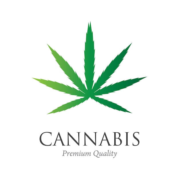 Diseño de icono de ilustración de vector de hoja de cannabis
