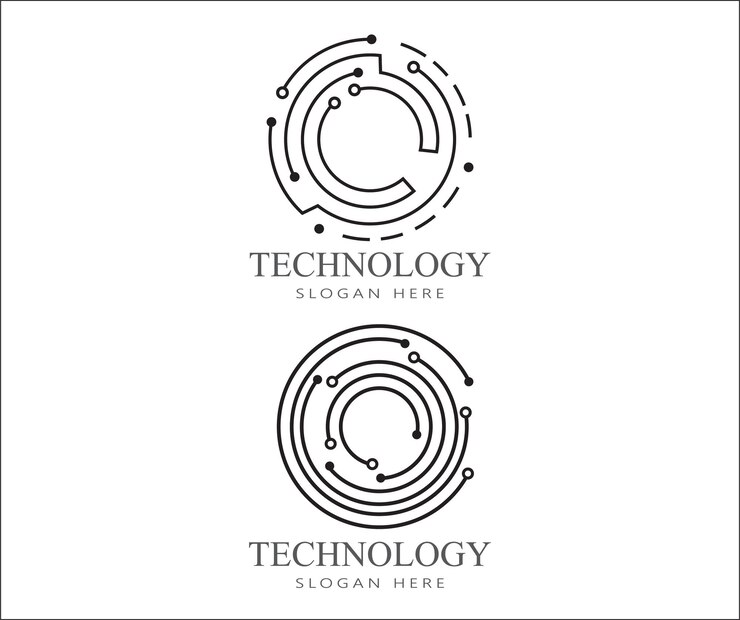 Diseño de icono de ilustración de vector de plantilla de logotipo de circuito