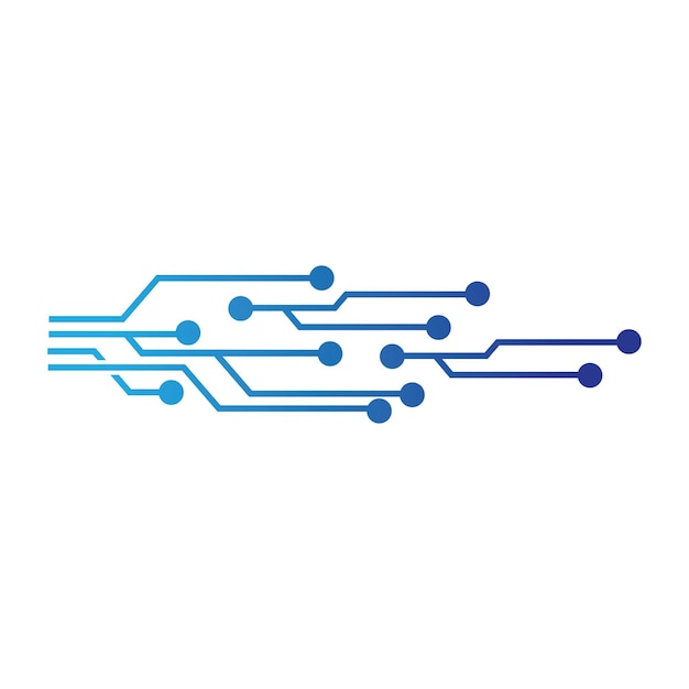 Diseño de icono de ilustración de vector de plantilla de logotipo de circuito