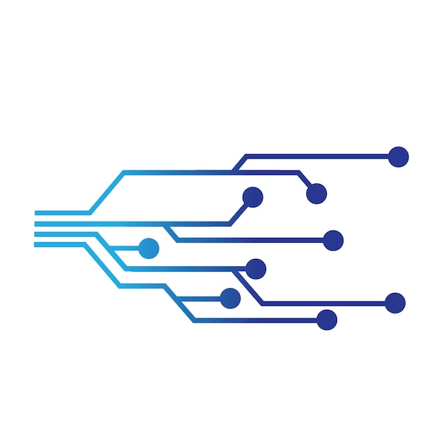 Diseño de icono de ilustración de vector de plantilla de logotipo de circuito