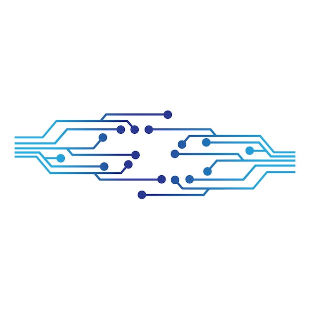 Diseño de icono de ilustración de vector de plantilla de logotipo de circuito