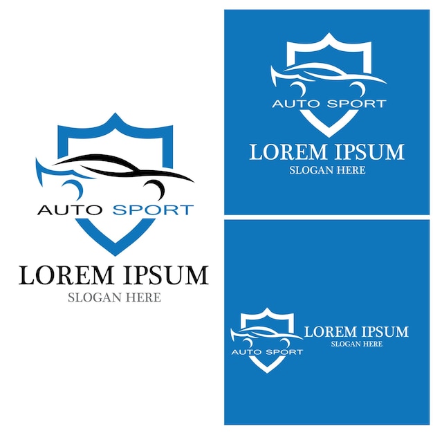 Diseño de icono de ilustración de vector de plantilla de logotipo de coche automático