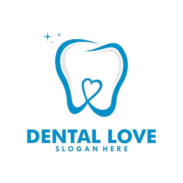 Diseño de icono de ilustración de vector de plantilla de logotipo dental