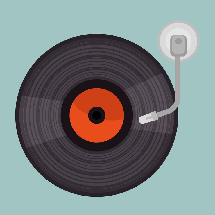 Vector diseño de icono de jugador de vinilo aislado