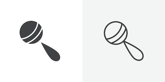 El diseño del icono de juguete es plano y simple.