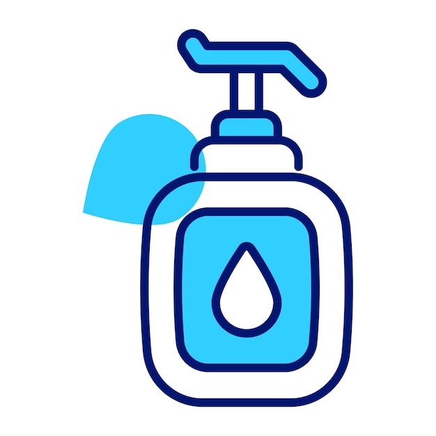 Diseño de icono de lavado de manos líquido dispensador de desinfectante de manos