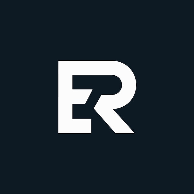 Diseño del icono de la letra ER Diseño vectorial del logotipo