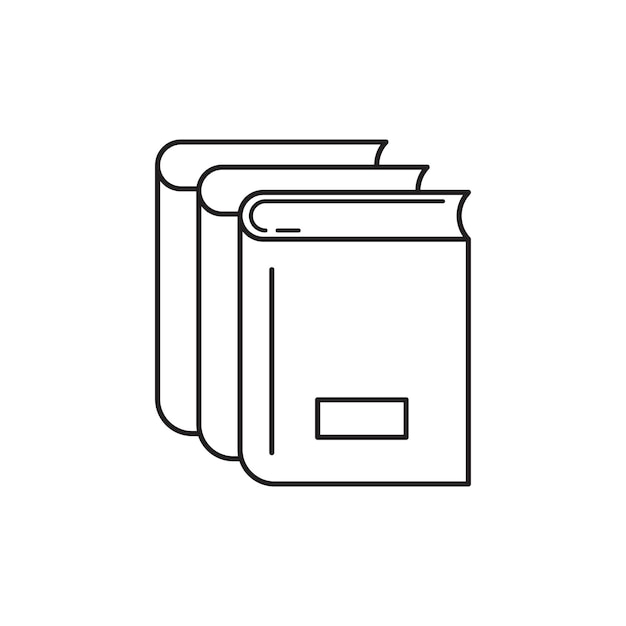 Diseño del icono de la línea del libro