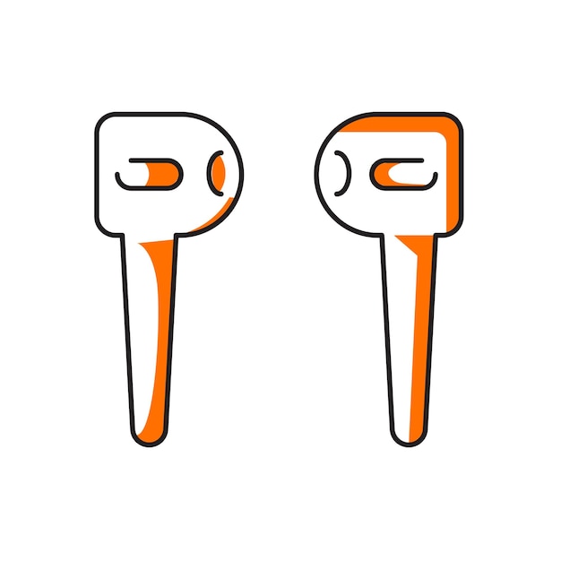 Vector diseño de icono de línea minimalista de auriculares