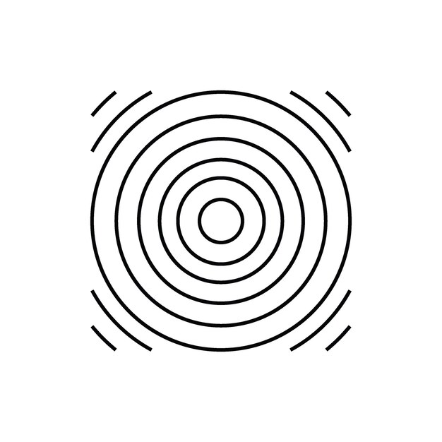 Diseño de icono de línea de trazo ondulado diseño único con fondo en blanco