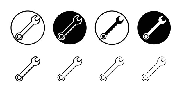 El diseño del icono de la llave plana y simple