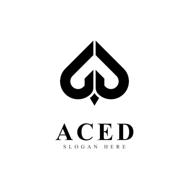 Diseño de icono de logo de Ace para Card Game Casino Business