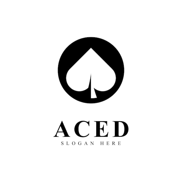 Diseño de icono de logo de Ace para Card Game Casino Business