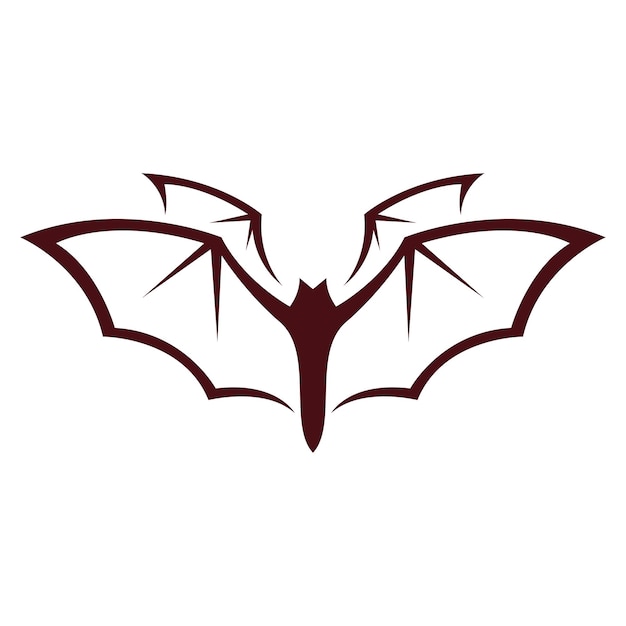 Diseño de icono de logotipo de animal de murciélagos