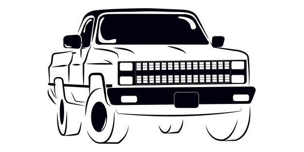 diseño de icono de logotipo de arca de línea de coche jeep