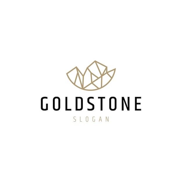 Vector diseño de icono de logotipo de arte de línea goldstone