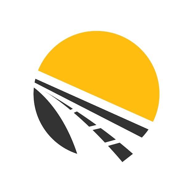 Diseño del icono del logotipo de la autopista