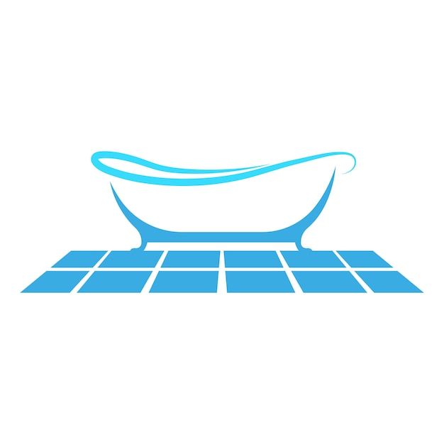 Diseño de icono de logotipo de bañera