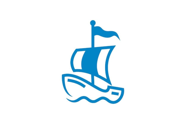 diseño de icono de logotipo de barco barco