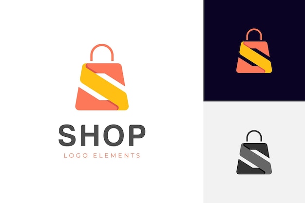 El diseño del icono del logotipo de la bolsa de cartas S concepto gráfico para las compras en línea símbolo del elemento del logotipo vectorial