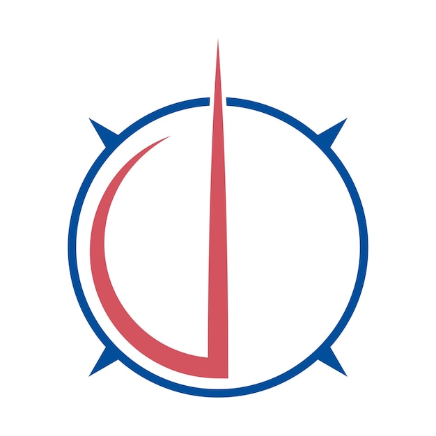 Diseño de icono de logotipo de brújula