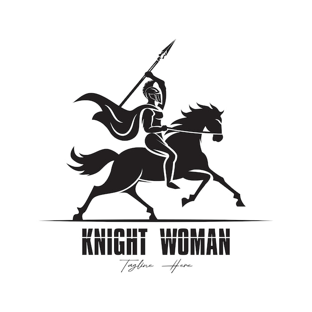 El diseño del icono del logotipo del caballero medieval Este logotipo representa la solidaridad, el liderazgo y la lealtad