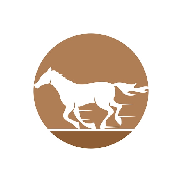 Diseño de icono de logotipo de caballo