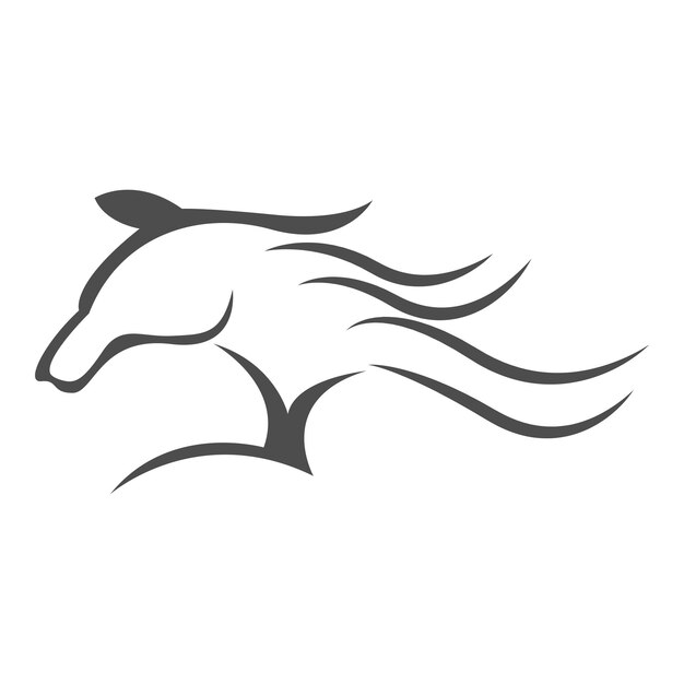 Vector diseño de icono de logotipo de caballo