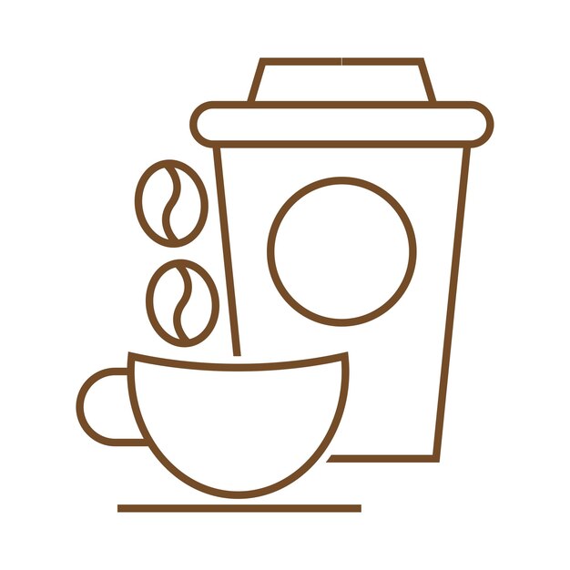 Diseño de icono de logotipo de café