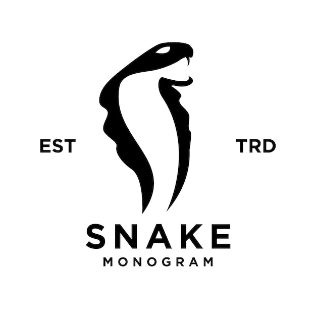 Diseño del icono del logotipo de Cobra Snake