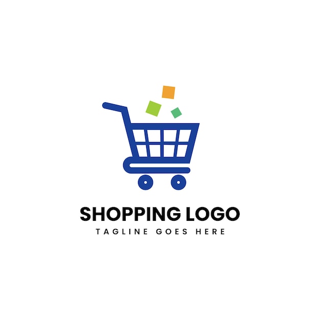diseño de icono de logotipo de compras plantilla de diseño de logotipo de tienda en línea