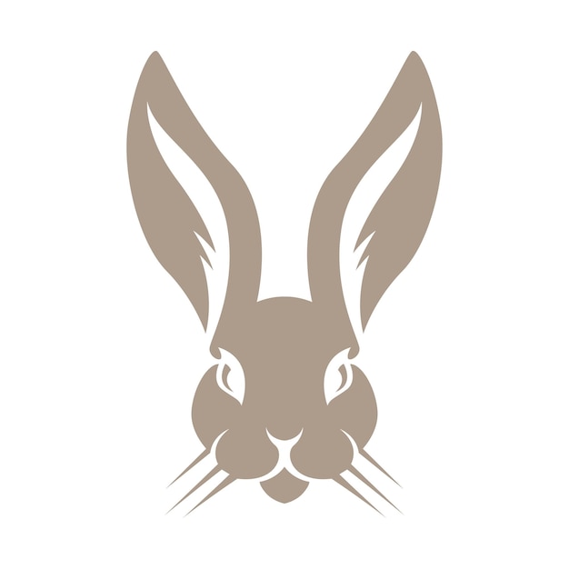 Diseño del icono del logotipo del conejo