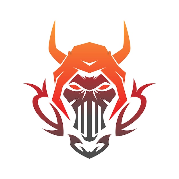 Diseño de icono de logotipo de demonio