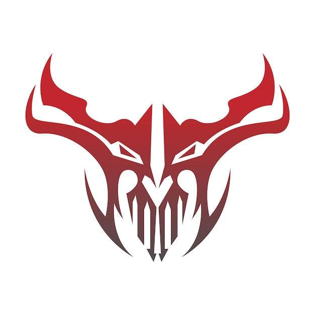 Diseño de icono de logotipo de demonio