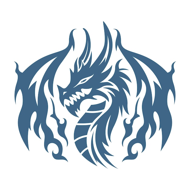Diseño del icono del logotipo del dragón
