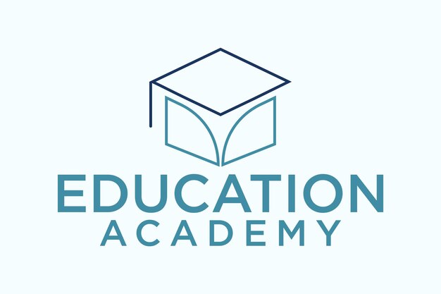 Diseño de icono de logotipo de educación, ilustración vectorial