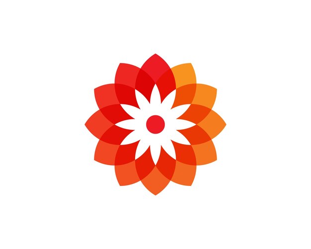 Vector diseño de icono de logotipo de flor abstracta símbolo de línea de corona elegante signo de vector premium universal